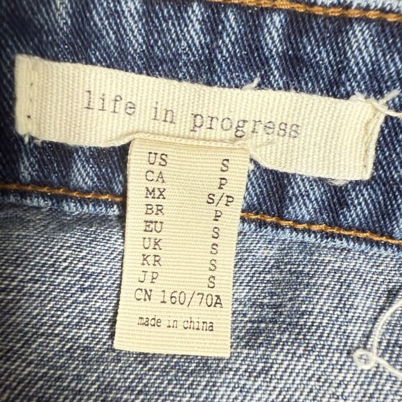 Life In Progress Denim Button-Up Skirt A-Line Style Size Small Blue Women Casual - Picture 3 of 4